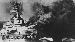 The mighty Italian Battleship Vittorio Veneto fires a salvo from her 15 inch guns in December 1940.