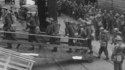 Troops of the BEF embark for France during October 1939.