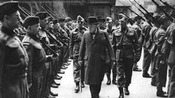 Churchill inspects men of the London Home Guard, well turned out and equipped by 1942.